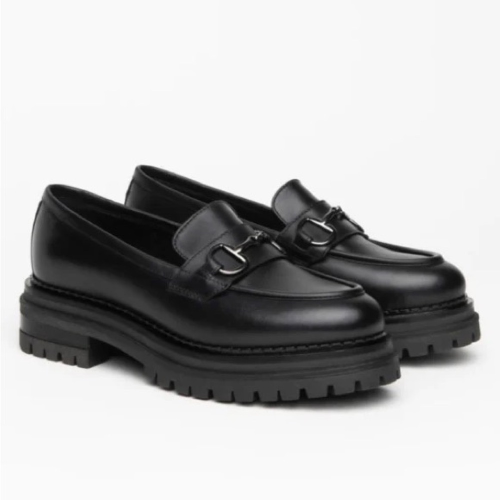 Made in Italy  Natural Leather Chunky Horse-bit Loafer by Nero Giardini NEW